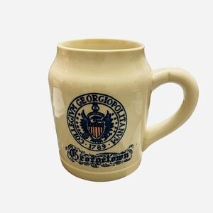 VINTAGE GEORGETOWN UNIVERSITY 12 OZ MUG/STEIN 1946 HEAVY VITRIFIED WALKER CHINA